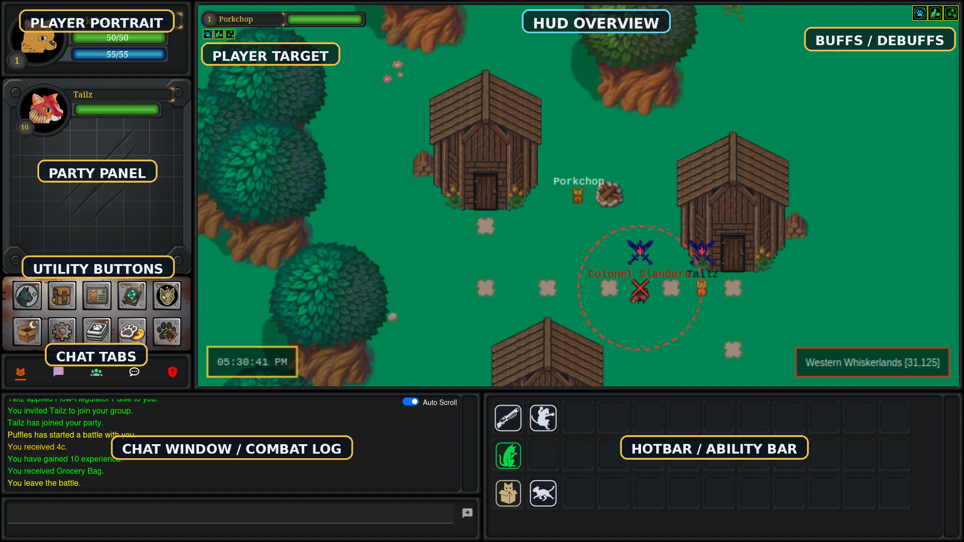 Patchline skill tree screenshot